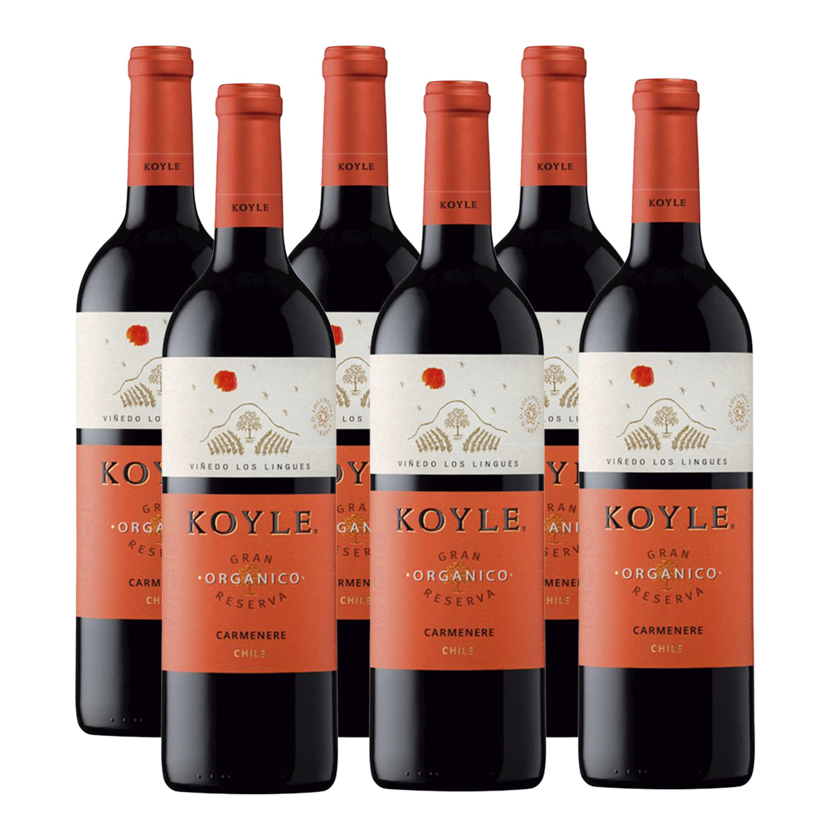 CAJA x6 KOYLE GRAN RESERVA CARMENERE ORGÁNICO 750 CC