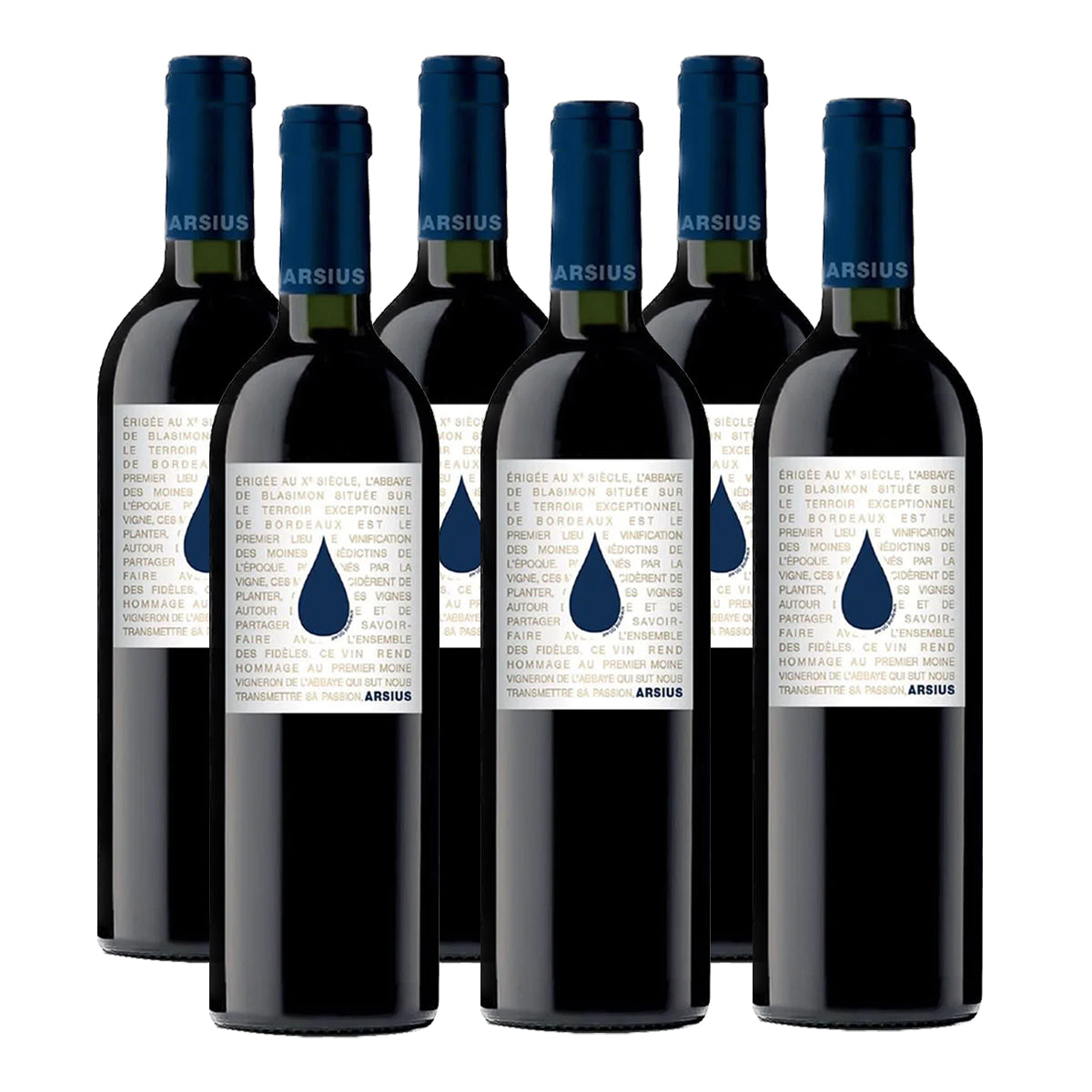 CAJA X 6 ARSIUS BORDEAUX ROUGE 2019 750 ML